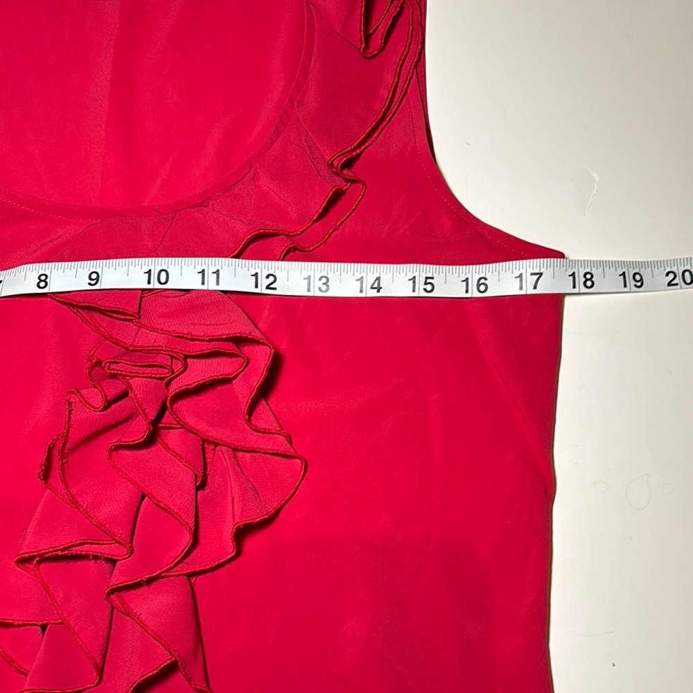 Spense Pink Ruffled Fitted Tank Top - Picture 11 of 15